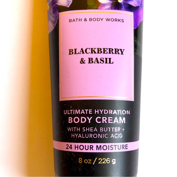 2/$24 NEW Bath & Body Works BLACKBERRY & BASIL Body Cream 8 oz - Picture 2 of 13